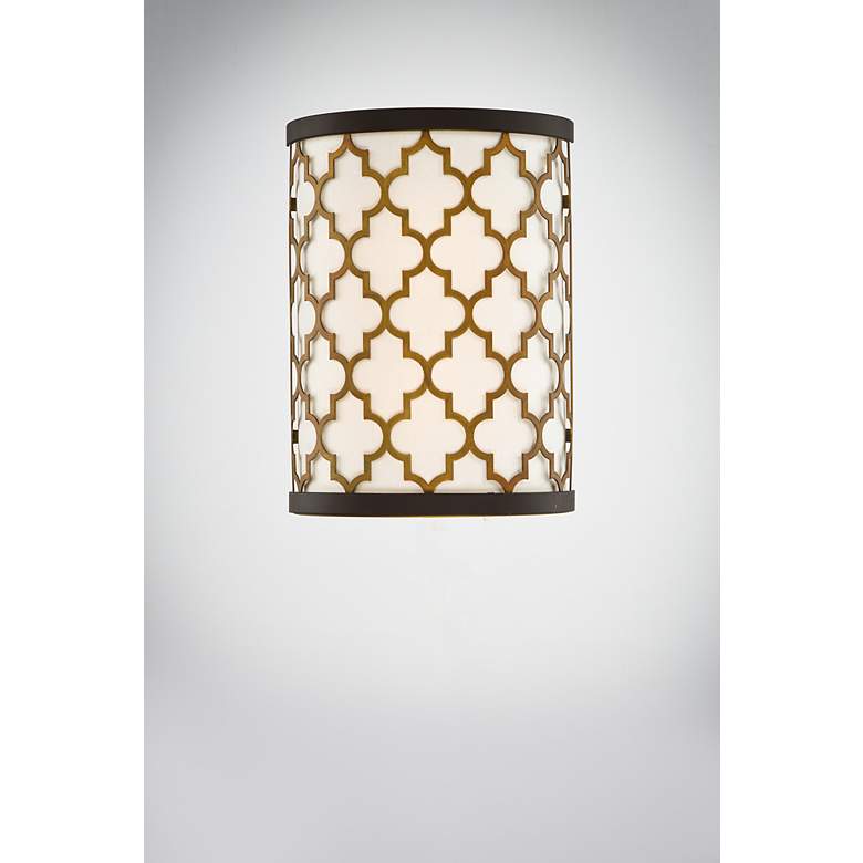 Image 3 Crest 11" High Oil-Rubbed Bronze and Brass LED Wall Sconce more views