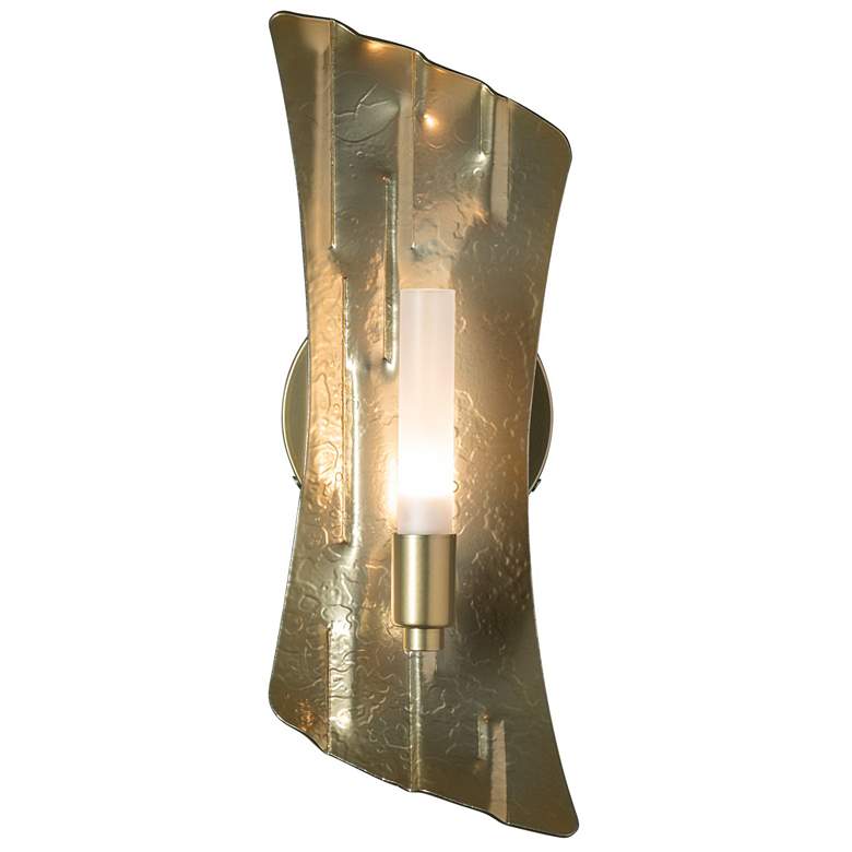 Image 1 Crest 13.8" High 1-Light Modern Brass Sconce