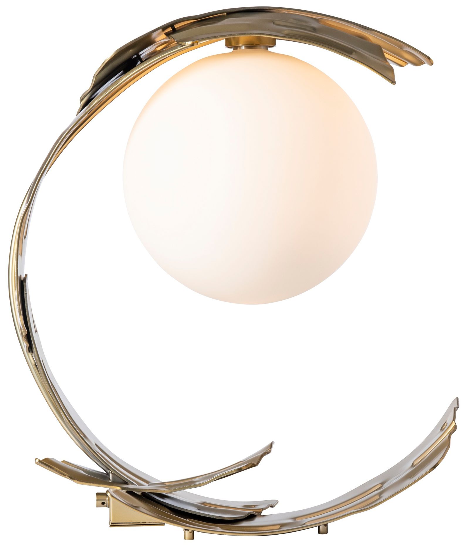 Image 2 Crest 19.8" High Modern Brass Table Lamp With Opal Glass - Made to Order