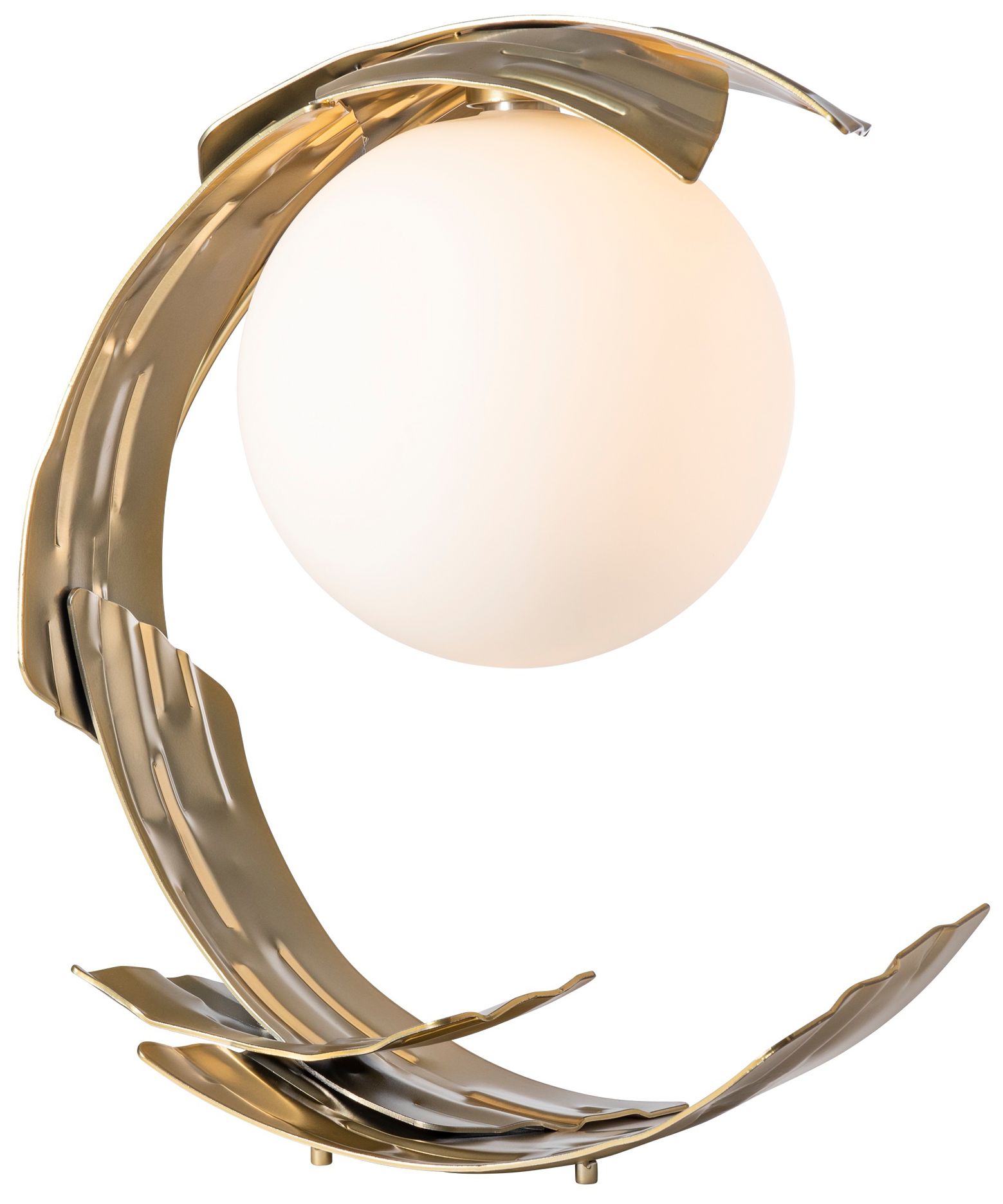 Image 3 Crest 19.8" High Modern Brass Table Lamp With Opal Glass - Made to Order more views