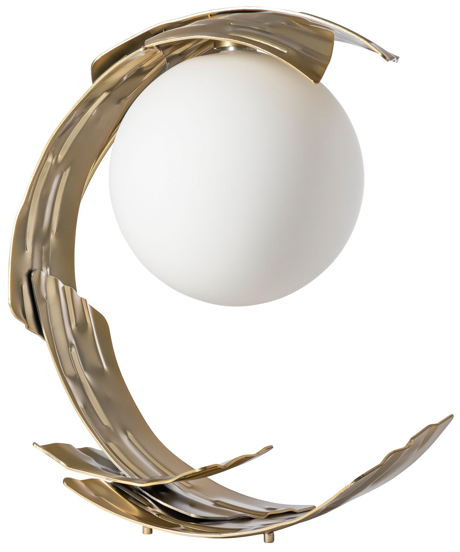 Image 4 Crest 19.8" High Modern Brass Table Lamp With Opal Glass - Made to Order more views