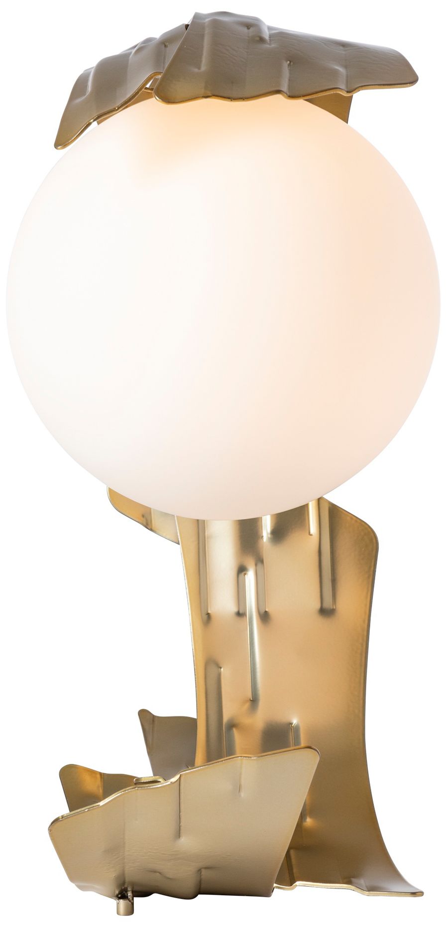 Image 5 Crest 19.8" High Modern Brass Table Lamp With Opal Glass - Made to Order more views