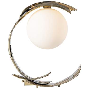 Crest 19.8" High Modern Brass Table Lamp With Opal Glass