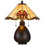 Crest 19 1/2" High Bronze Jug Tiffany Style Table Lamp