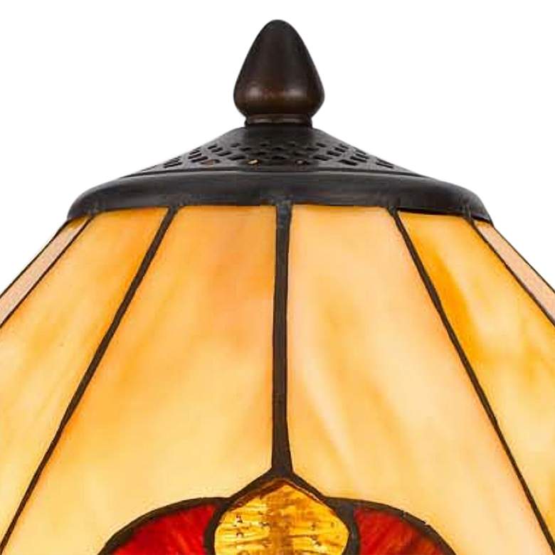 Image 3 Crest 19 1/2" High Bronze Jug Tiffany Style Table Lamp more views