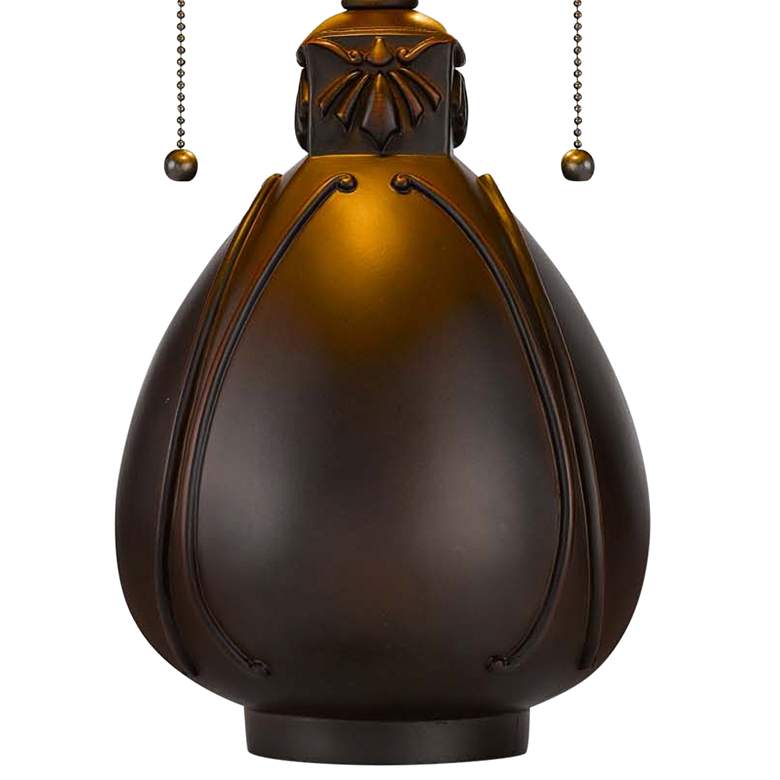 Image 5 Crest 19 1/2" High Bronze Jug Tiffany Style Table Lamp more views