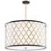 Crest 24"W Oil-Rubbed Bronze and Antique Brass Pendant Light