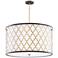 Crest 24"W Oil-Rubbed Bronze and Antique Brass Pendant Light