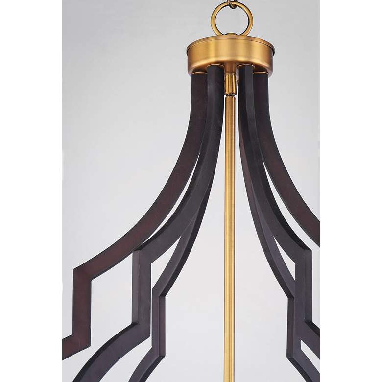 Image 5 Crest 26"W Oil-Rubbed Bronze and Brass 6-Light Chandelier more views