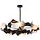 Crest 37.8" Wide 6-Light Dark Smoke Circular Pendant