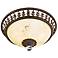 Crest Leaf and Crystal Accent 16 1/2" Wide Ceiling Light