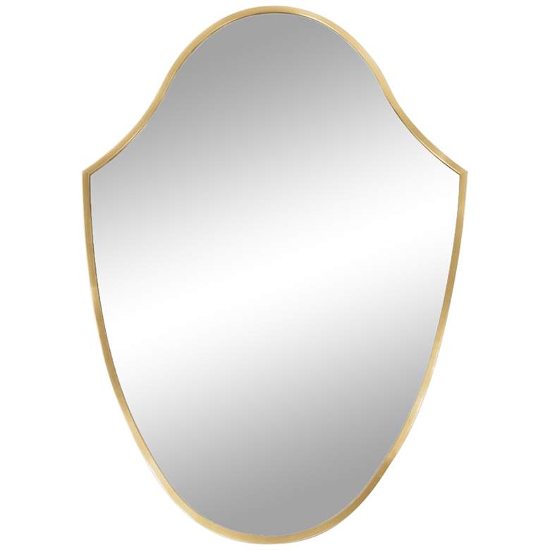 Image 1 Crest Natural Brass 28 inch x 40 inch Wall Mirror