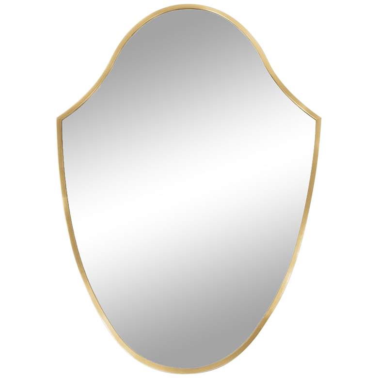 Image 1 Crest Natural Brass 28" x 40" Wall Mirror