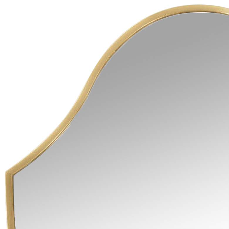 Image 2 Crest Natural Brass 28 inch x 40 inch Wall Mirror more views