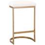 Cresta 26 1/2" Pearl and Brushed Gold Counter Stool