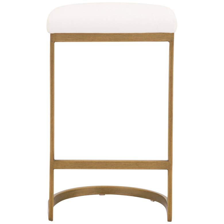 Image 2 Cresta 26 1/2" Pearl and Brushed Gold Counter Stool more views