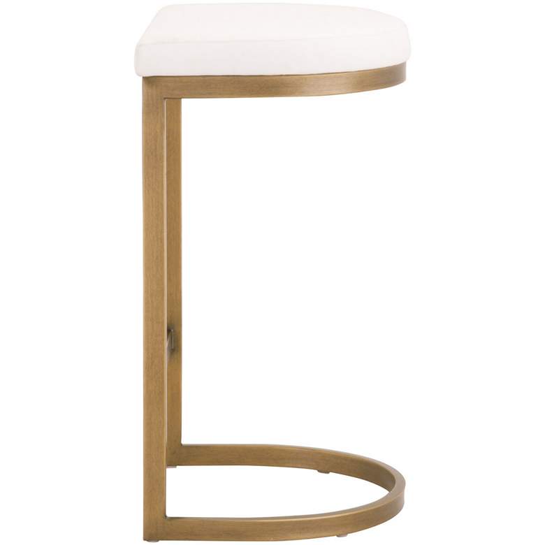 Image 3 Cresta 26 1/2" Pearl and Brushed Gold Counter Stool more views