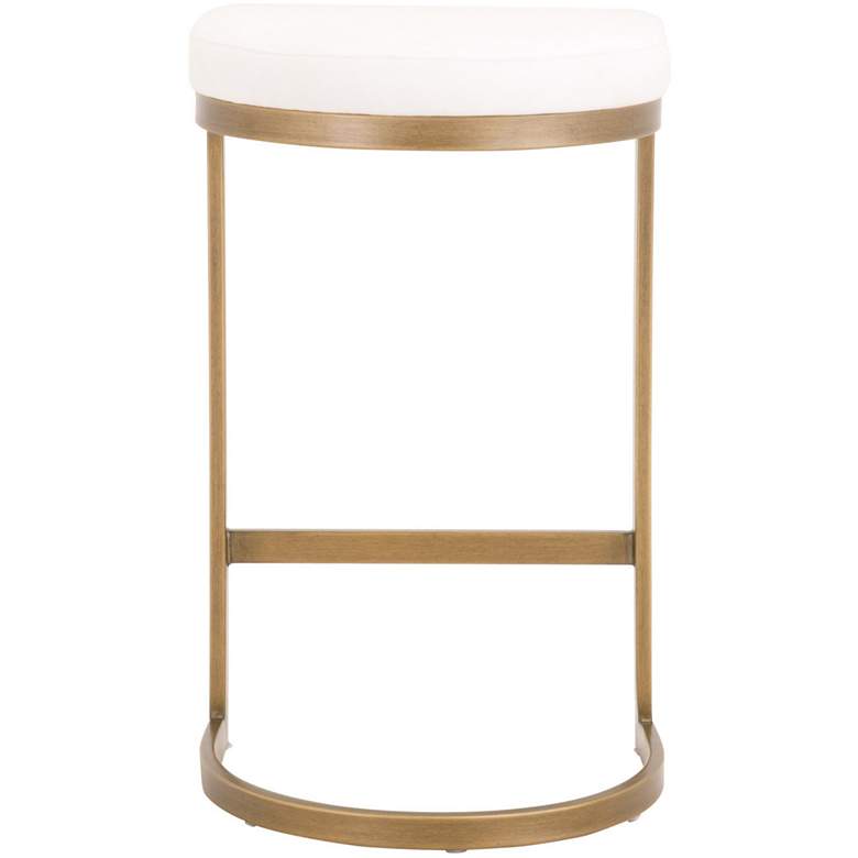 Image 5 Cresta 26 1/2" Pearl and Brushed Gold Counter Stool more views