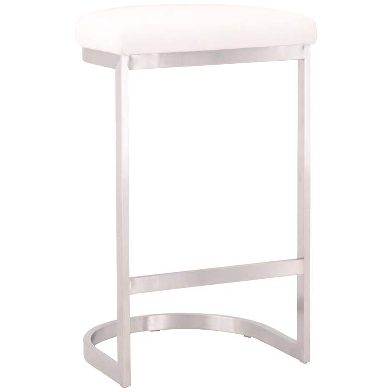 Cresta 26 1/2&quot; Pearl and Stainless Steel Counter Stool