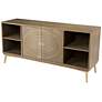 Crestbury 56" Wide White-Washed Wood 2-Door Media Console