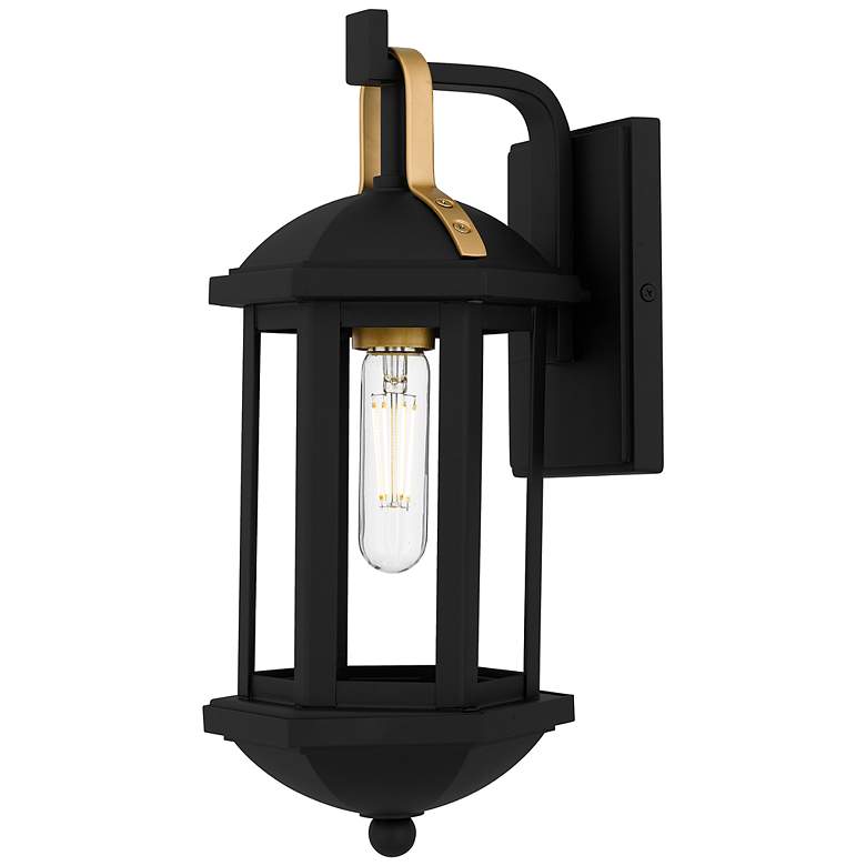 Image 1 Crestfield 1-Light Matte Black Outdoor Wall Lantern