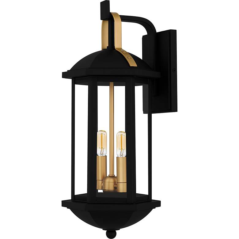 Image 2 Crestfield 2-Light Matte Black Outdoor Wall Lantern more views