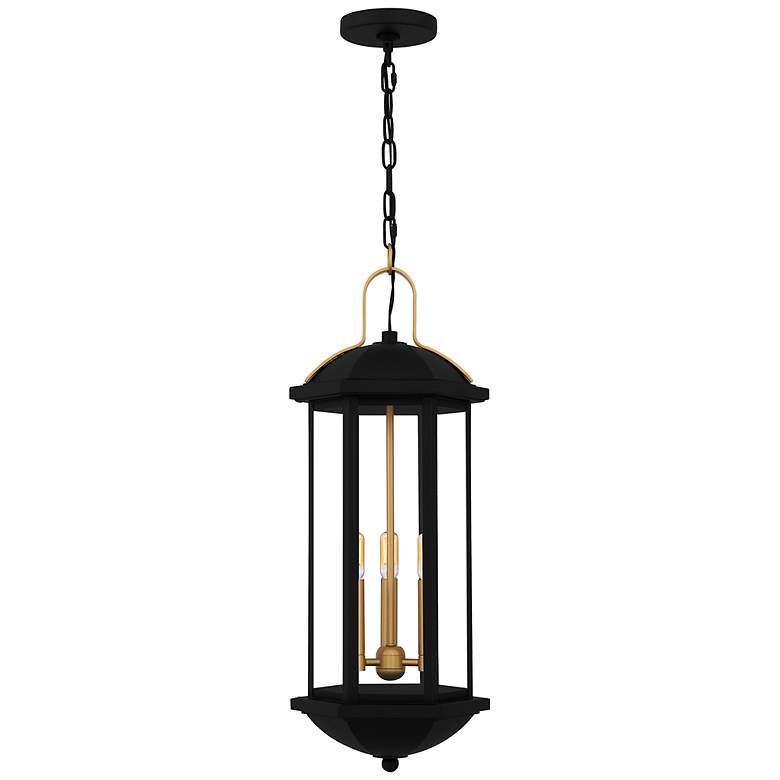 Image 1 Crestfield 3-Light Matte Black Outdoor Hanging Lantern