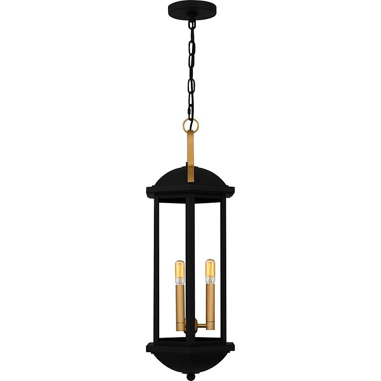 Image 3 Crestfield 3-Light Matte Black Outdoor Hanging Lantern more views