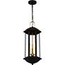 4_Crestfield 3-Light Matte Black Outdoor Hanging Lantern more views