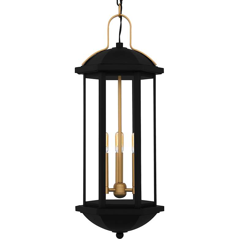 Image 5 Crestfield 3-Light Matte Black Outdoor Hanging Lantern more views