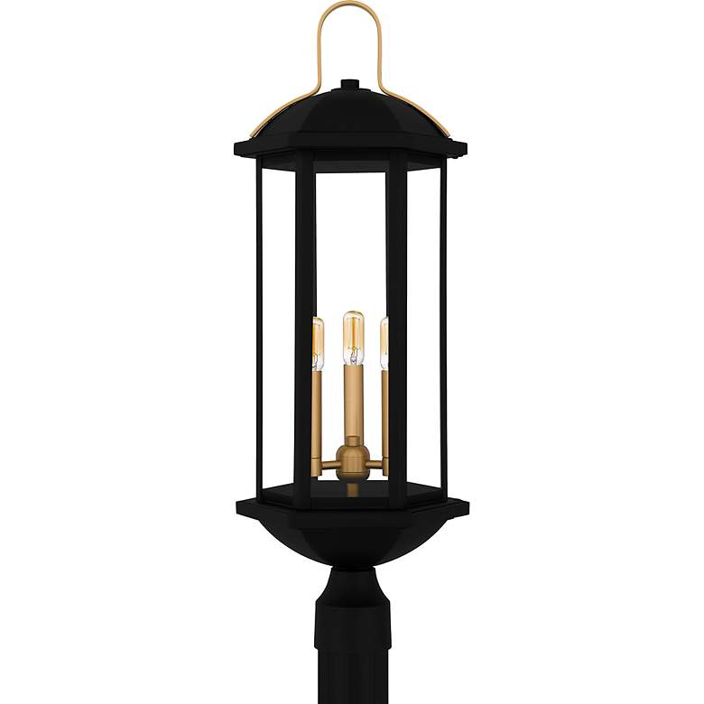 Image 2 Crestfield 3-Light Matte Black Outdoor Post Lantern more views