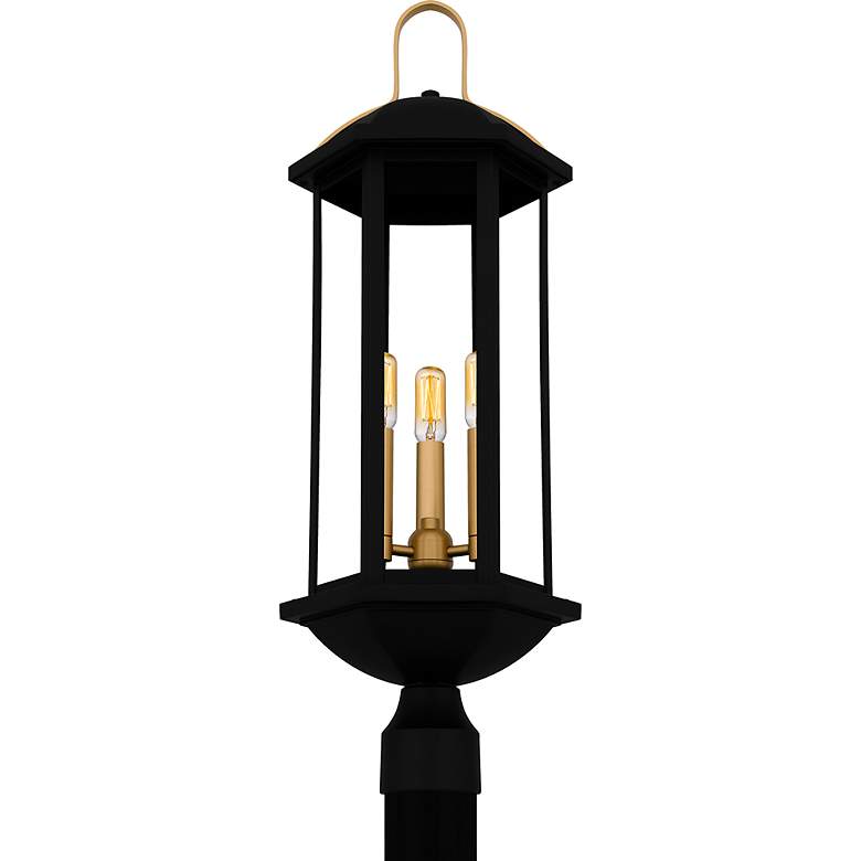 Image 3 Crestfield 3-Light Matte Black Outdoor Post Lantern more views