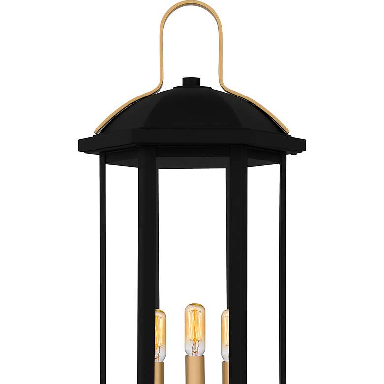Image 5 Crestfield 3-Light Matte Black Outdoor Post Lantern more views