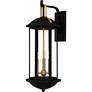 2_Crestfield 3-Light Matte Black Outdoor Wall Lantern more views