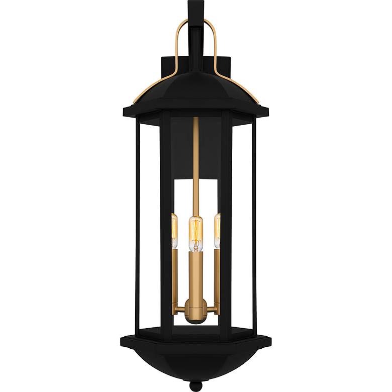 Image 3 Crestfield 3-Light Matte Black Outdoor Wall Lantern more views