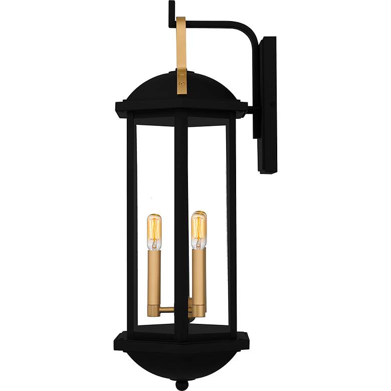 Image 4 Crestfield 3-Light Matte Black Outdoor Wall Lantern more views