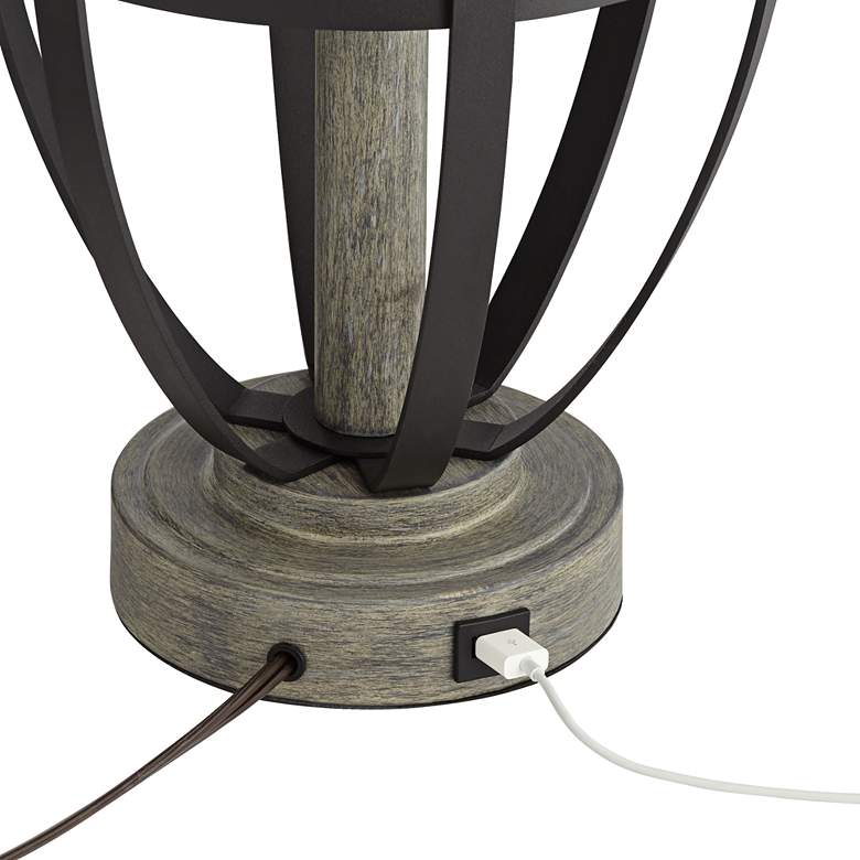 Crestfield Cove Powder Coated Black Table Lamp with USB Port more views