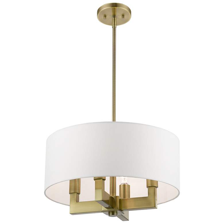 Image 5 Cresthaven 18" Wide Antique Brass 4-Light Pendant more views