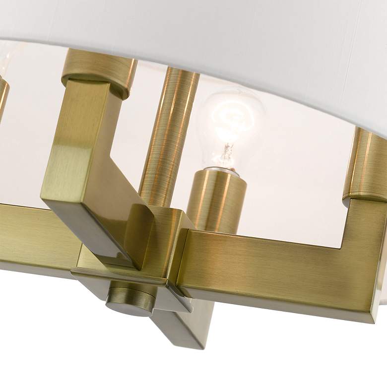 Image 6 Cresthaven 18" Wide Antique Brass 4-Light Pendant more views