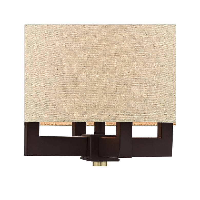 Image 4 Cresthaven 18" Wide Bronze Drum Shade Chandelier more views