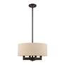 4_Cresthaven 18" Wide Bronze Drum Shade Chandelier more views