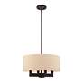 5_Cresthaven 18" Wide Bronze Drum Shade Chandelier more views