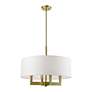 4_Cresthaven 24" Wide Antique Brass Drum Shade Chandelier more views