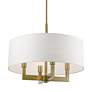 5_Cresthaven 24" Wide Antique Brass Drum Shade Chandelier more views
