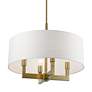 6_Cresthaven 24" Wide Antique Brass Drum Shade Chandelier more views