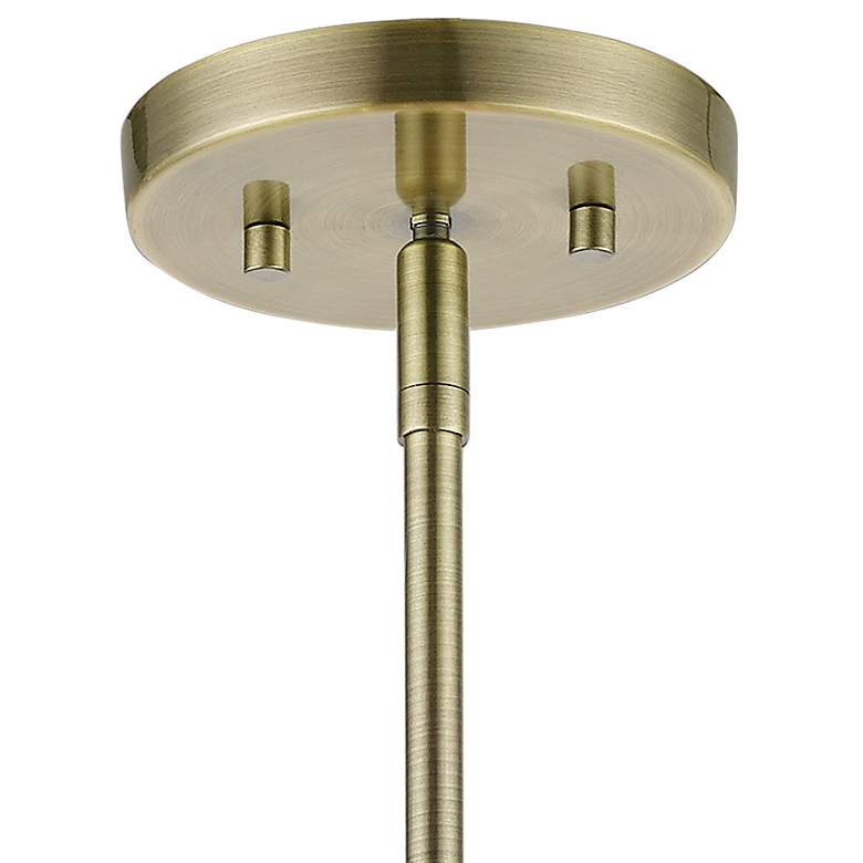 Image 7 Cresthaven 24" Wide Antique Brass Drum Shade Chandelier more views