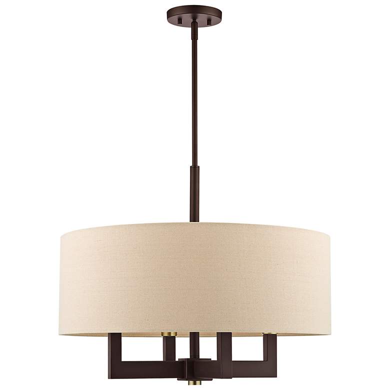 Image 5 Cresthaven 24" Wide Bronze Drum Chandelier more views