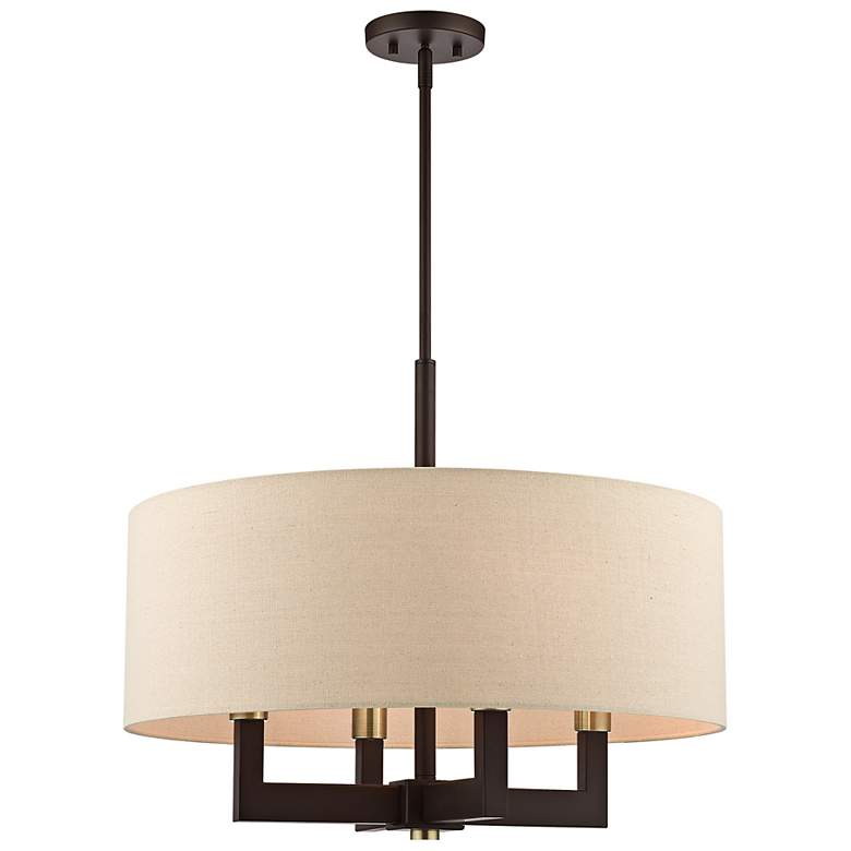 Image 6 Cresthaven 24" Wide Bronze Drum Chandelier more views