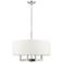 Cresthaven 24" Wide Brushed Nickel 4-Light Drum Chandelier
