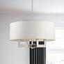 1_Cresthaven 24" Wide Brushed Nickel 4-Light Drum Chandelier